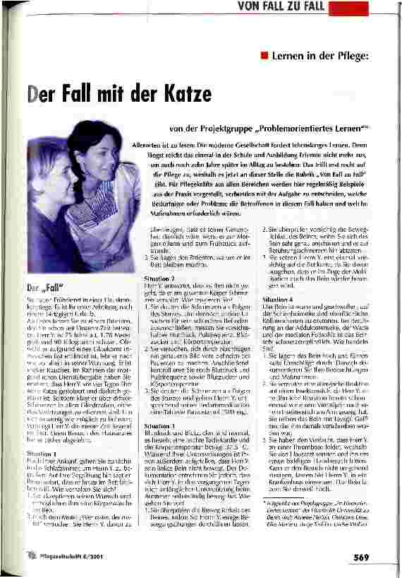 Vorschauseite 1: Der Fall mit der Katze von der Projektgruppe Problemorientiertes Lernen