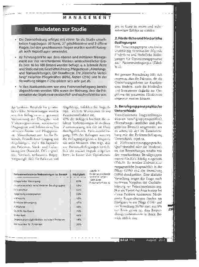 Vorschauseite 2: Patientenbefragungen in Krankenhäusern - Ergebnisse einer wissenschaftlichen Studie
