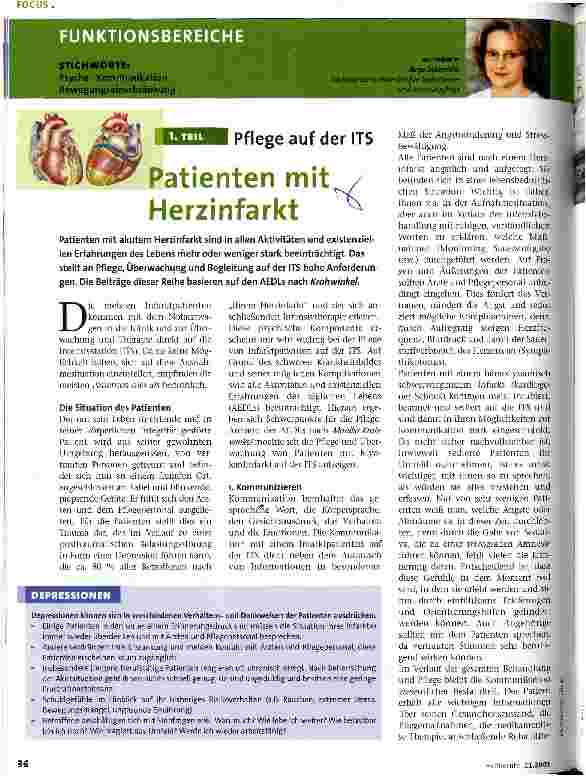 Vorschauseite 1: Pflege auf der ITS: Patienten mit Herzinfarkt 1. Teil