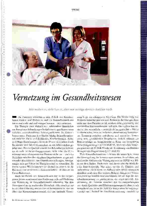 Vorschauseite 1: Vernetzung im Gesundheitswesen