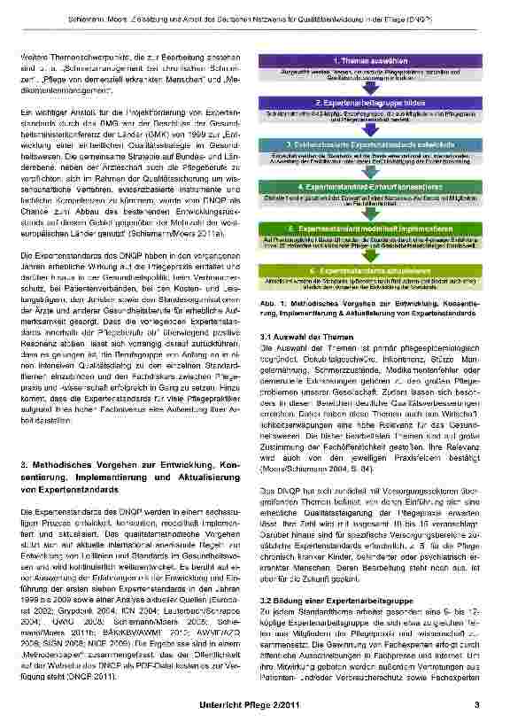 Vorschauseite 2: Zielsetzung und Arbeit des Deutschen Netzwerks für Qualitätsentwicklung in der Pflege (DNQP)