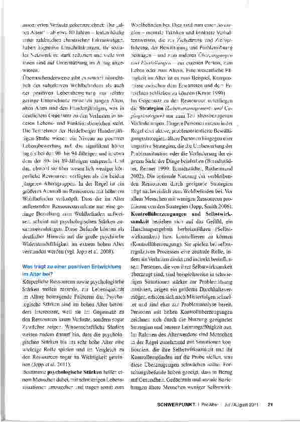 Vorschauseite 2: Psychologische Stärken im Alter