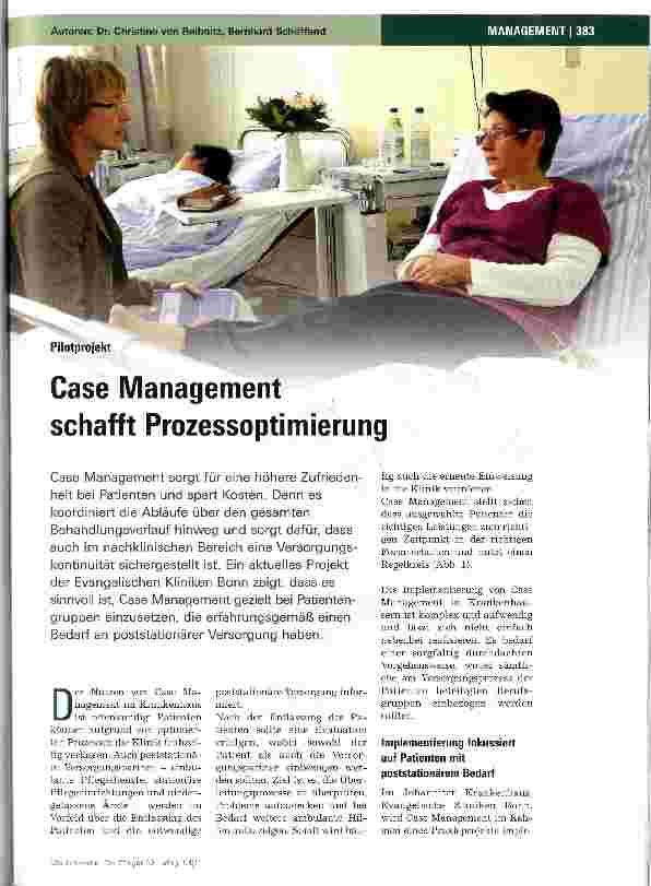 Vorschauseite 1: Case Management schafft Prozessoptimierung