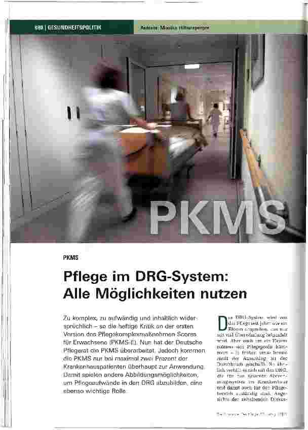 Vorschauseite 1: Pflege im DRG-System: Alle Möglichkeiten nutzen
