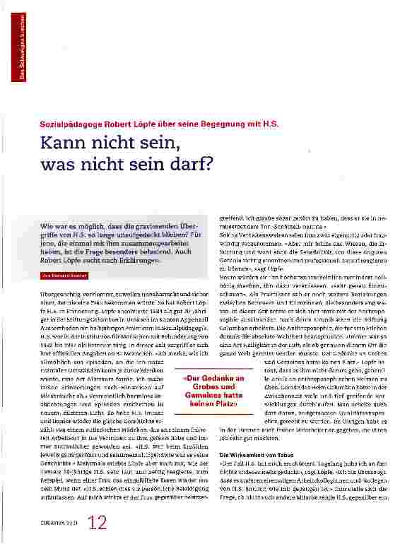Vorschauseite 1: Kann nicht sein, was nicht sein darf?