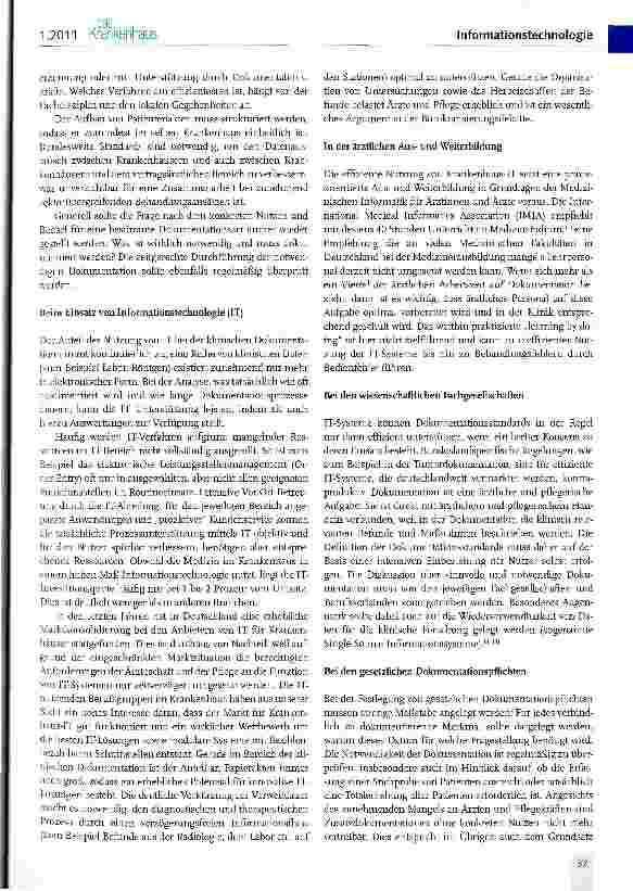 Vorschauseite 3: Entlastung des medizinischen Personals bei der Dokumentations arbeit im KrankenhausWege zu einer effizienteren Dokumentation