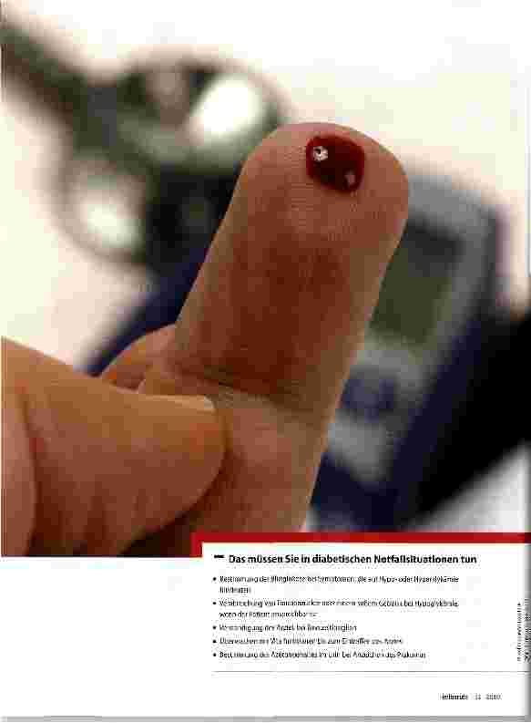 Vorschauseite 1: Notfall beim Diabetes mellitus