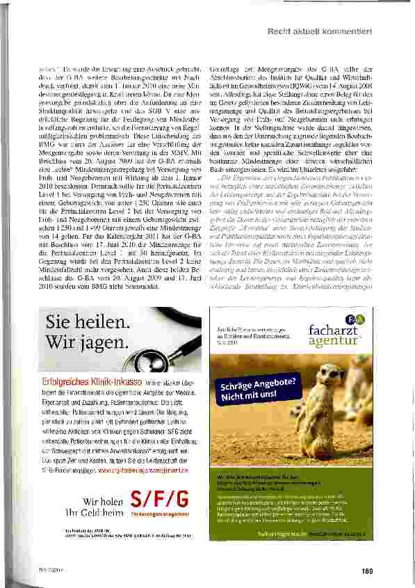 Vorschauseite 2: Quo vadis Mindestmenge?