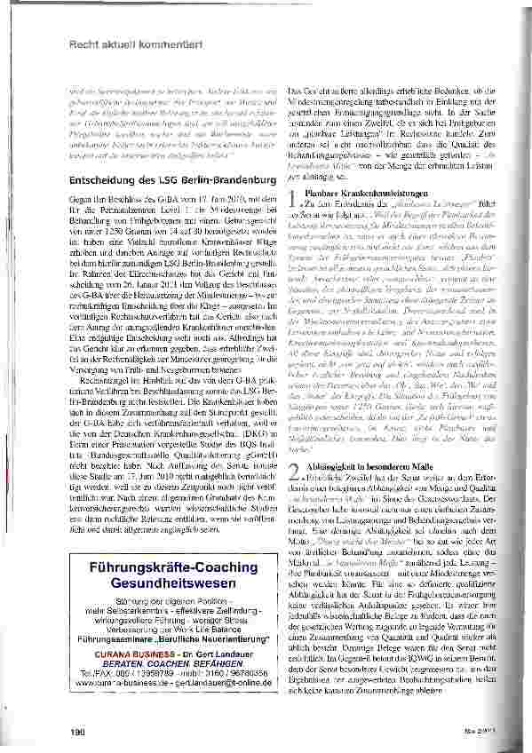 Vorschauseite 3: Quo vadis Mindestmenge?
