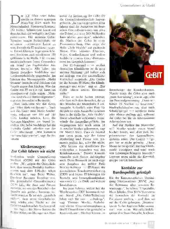Vorschauseite 2: Cebit versus Conhit: Messen im Wettbewerb