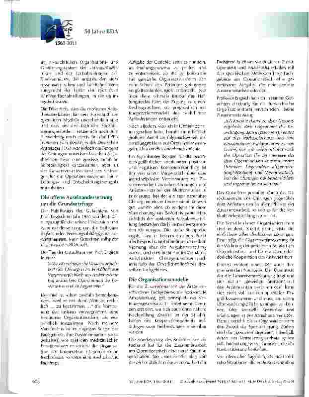 Vorschauseite 2: Wie der Berufsverband Deutscher Anästhesisten zu seinem ersten Juristen kam