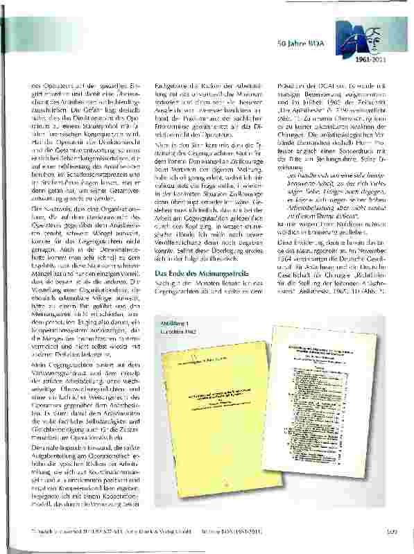 Vorschauseite 3: Wie der Berufsverband Deutscher Anästhesisten zu seinem ersten Juristen kam