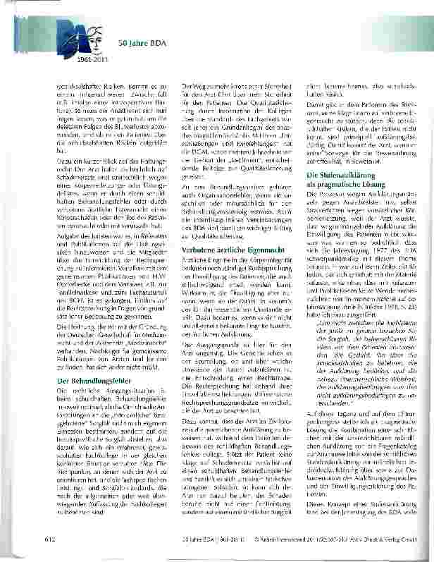 Vorschauseite 6: Wie der Berufsverband Deutscher Anästhesisten zu seinem ersten Juristen kam
