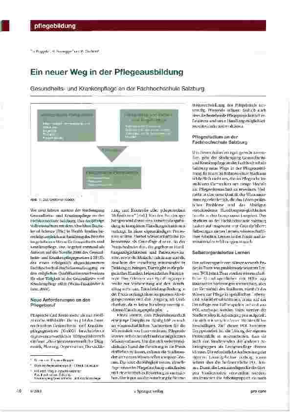 Vorschauseite 1: Ein neuer Weg in der Pflegeausbildung