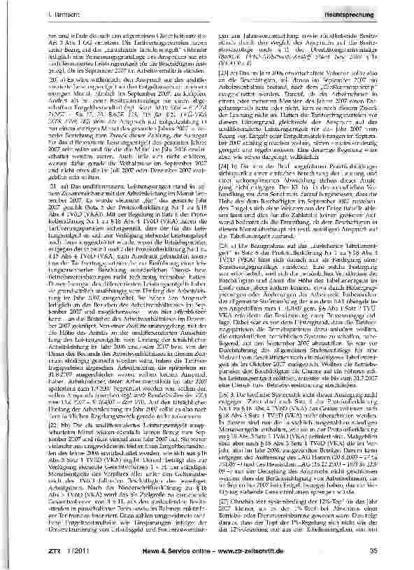Vorschauseite 3: Undifferenziertes Leistungsentgelt nach §18 TVöD (VKA)Tarifvertrag für den öffentlichen Dienst (TVöD) §18 (VKA); Protokollerklärung Nr. 1 zu § 18 Abs. 4 TVöD (VKA) Satz 6