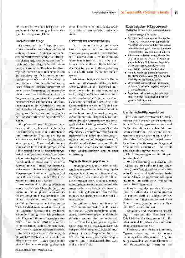 Vorschauseite 2: Der Alltag in der psychiatrischen Pflege
