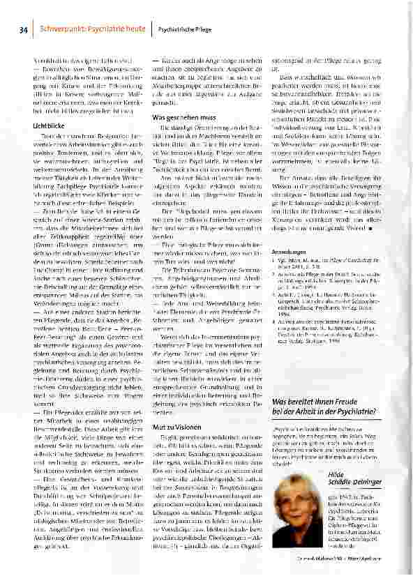 Vorschauseite 3: Der Alltag in der psychiatrischen Pflege
