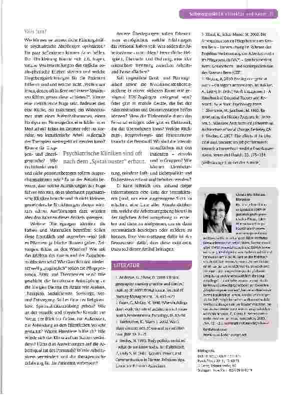 Vorschauseite 3: „Warm ums Herz - könnten sich psychiatrische Stationen anders anfühlen?