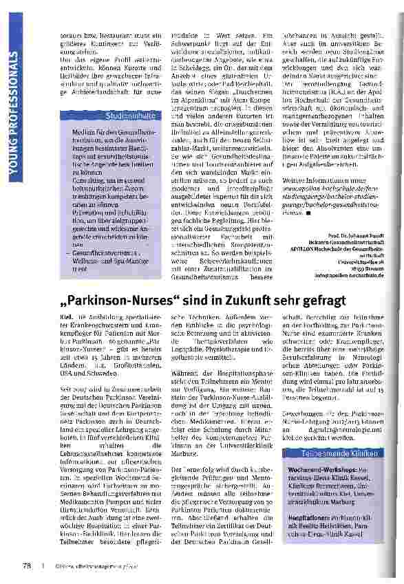 Vorschauseite 2: Karriere im Gesundheitstourismus