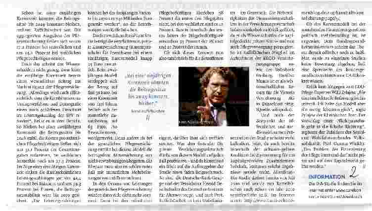 Vorschauseite 2: Die ersten Jahre soll jeder selbst bezahlen
