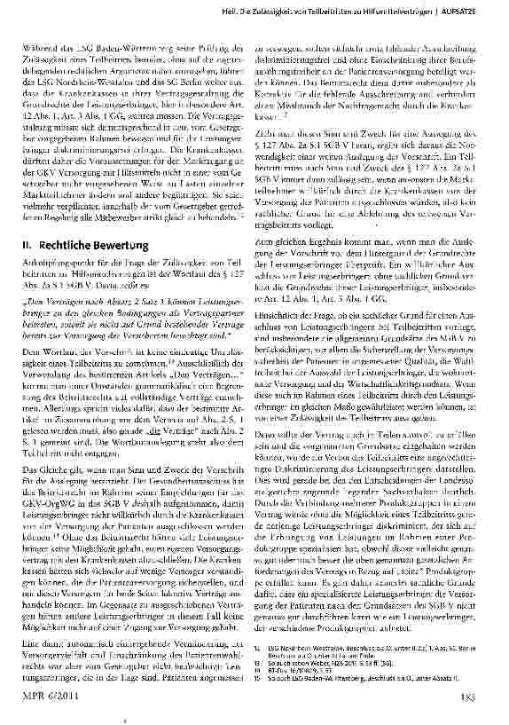 Vorschauseite 3: Die Zulässigkeit von Teilbeitritten zu Hilfsmittelverträgen