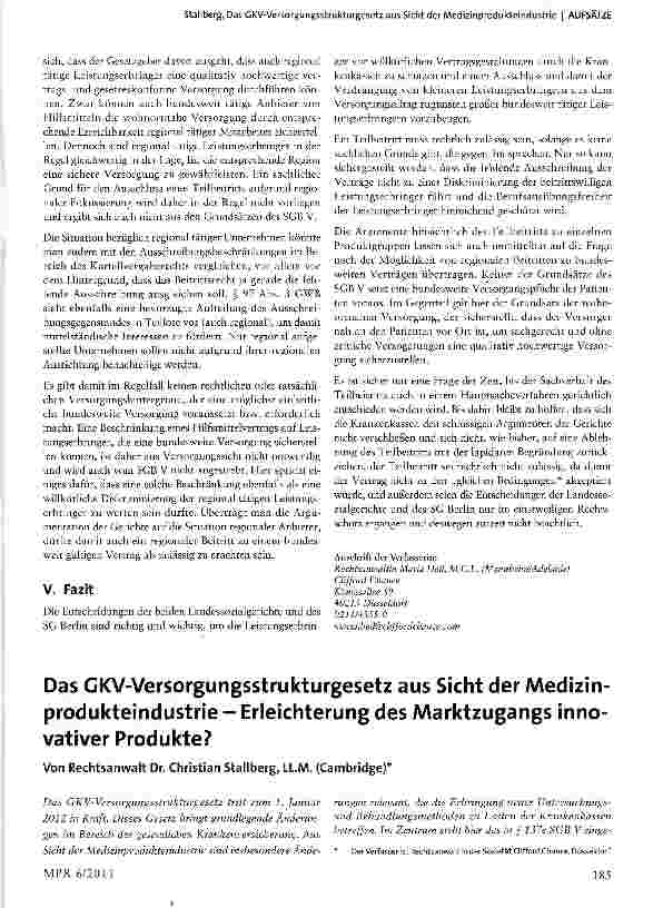 Vorschauseite 5: Die Zulässigkeit von Teilbeitritten zu Hilfsmittelverträgen