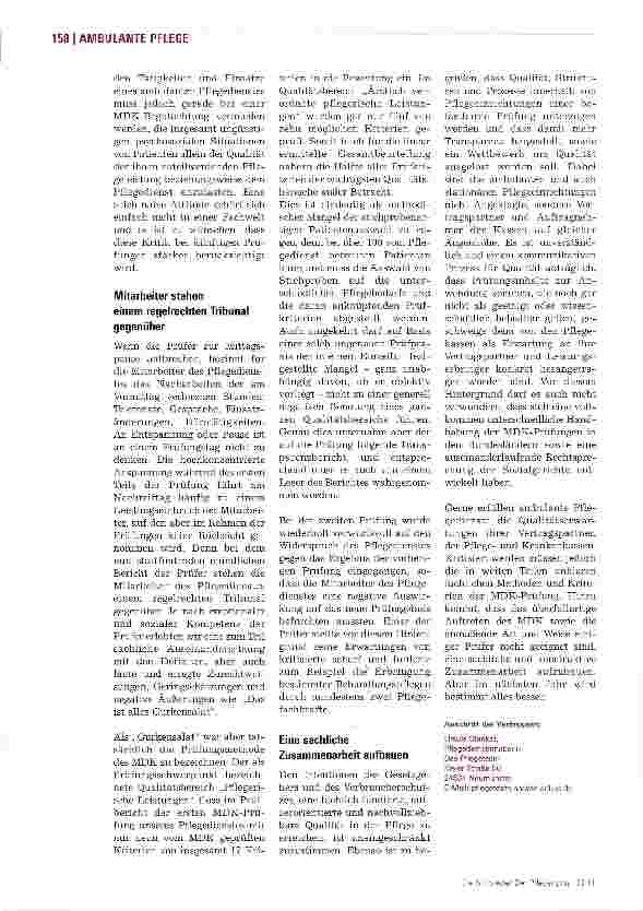 Vorschauseite 3: MDK-Begutachtungen Eine verkehrte Welt?