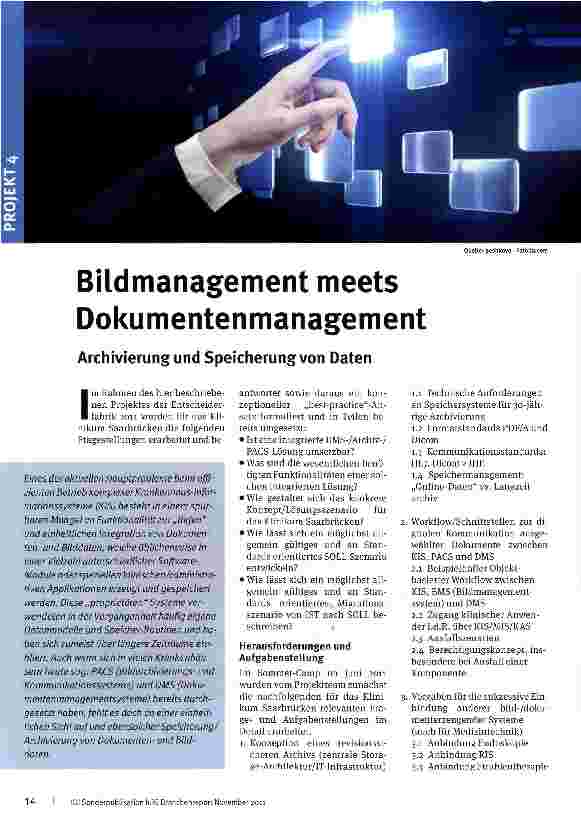 Vorschauseite 1: Bildmanagement meets Dokumentenmanagement