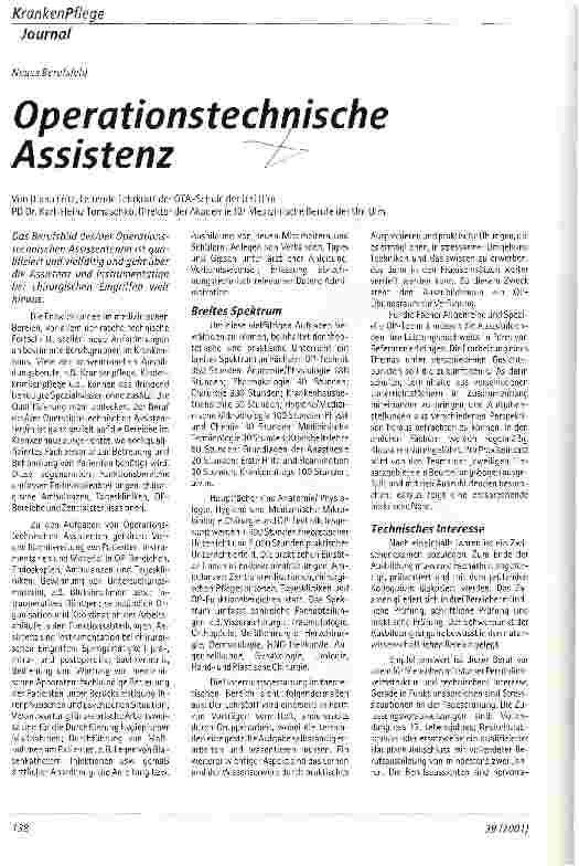 Vorschauseite 1: Operationstechnische Assistenz