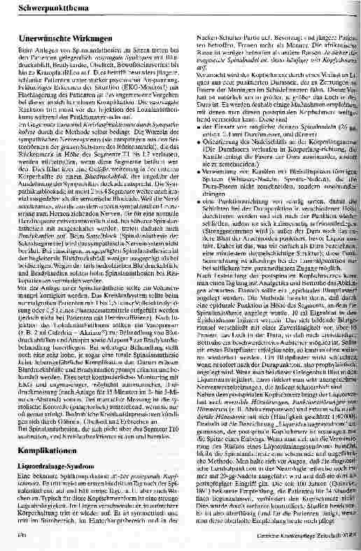 Vorschauseite 4: Spinalanästhesie