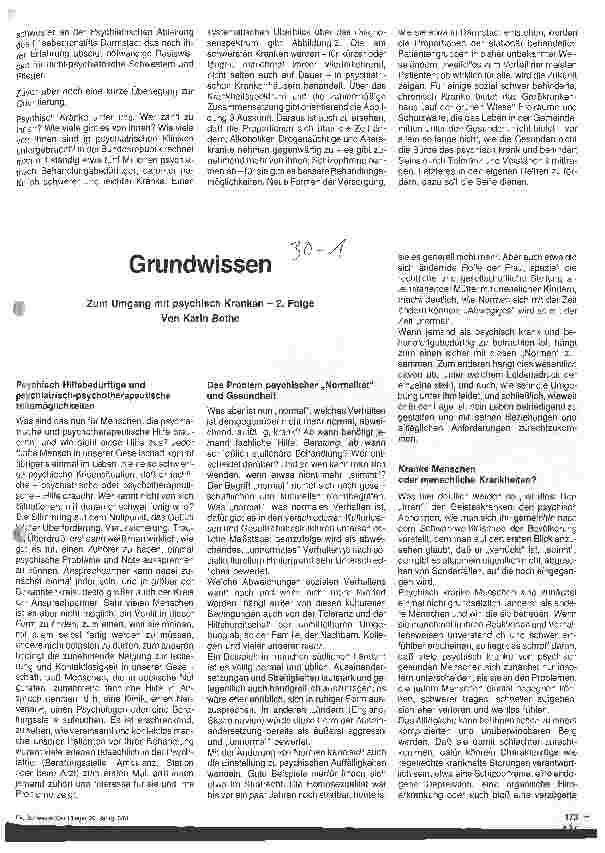 Vorschauseite 3: Die Situation der psychisch Kranken in der Bundesrepublik Zum Umgang mit psychisch Kranken 1. Folge
