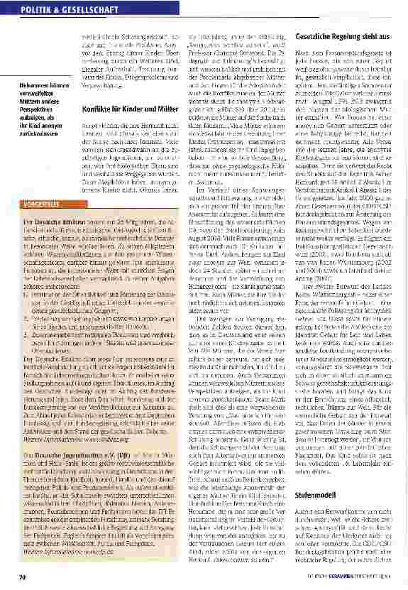 Vorschauseite 3: Babyklappen und anonyme Geburt: Diskussion stockt