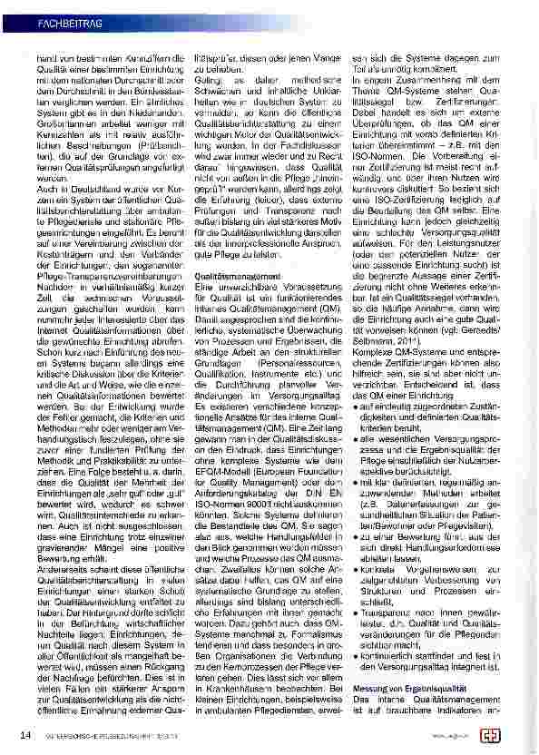 Vorschauseite 3: Grundlagen der Qualitätsentwicklung in der Pflege