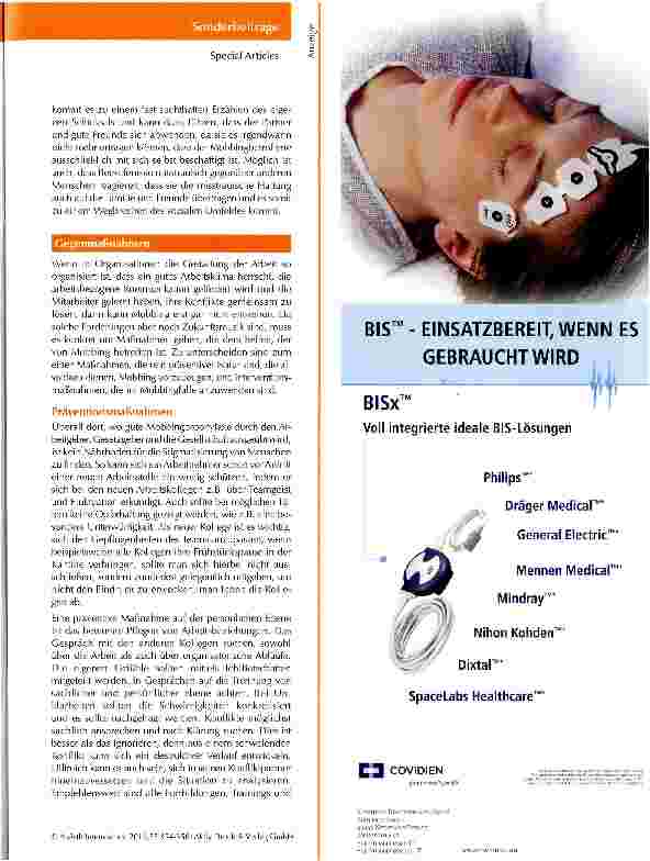 Vorschauseite 2: Mobbing am Arbeitsplatz Krankenhaus