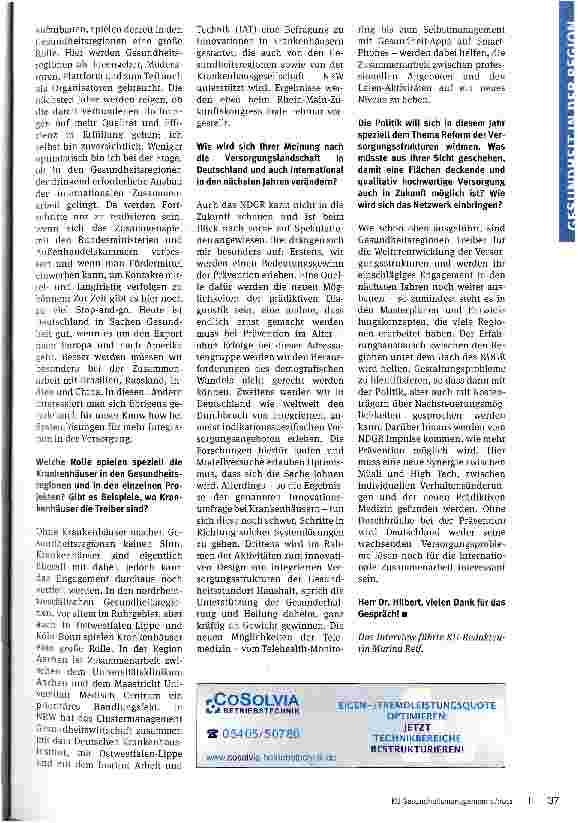 Vorschauseite 2: Gesundheit „vor OrtDas Netzwerk Deutsche Gesundheitsregionen Bilanz nach zwei Jahren