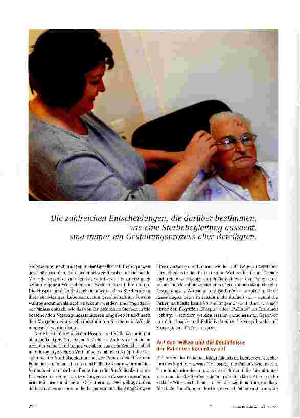 Vorschauseite 2: Das Sterben gestalten