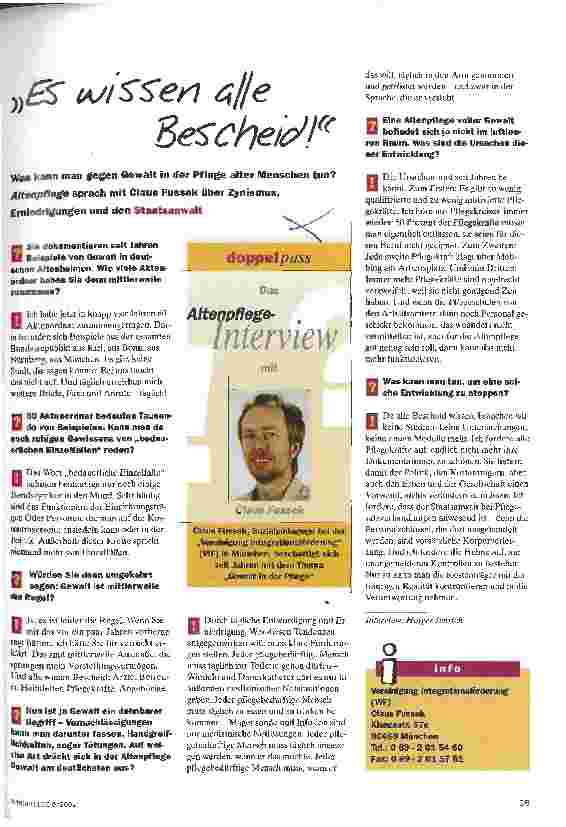 Vorschauseite 1: Es wissen alle Bescheid!