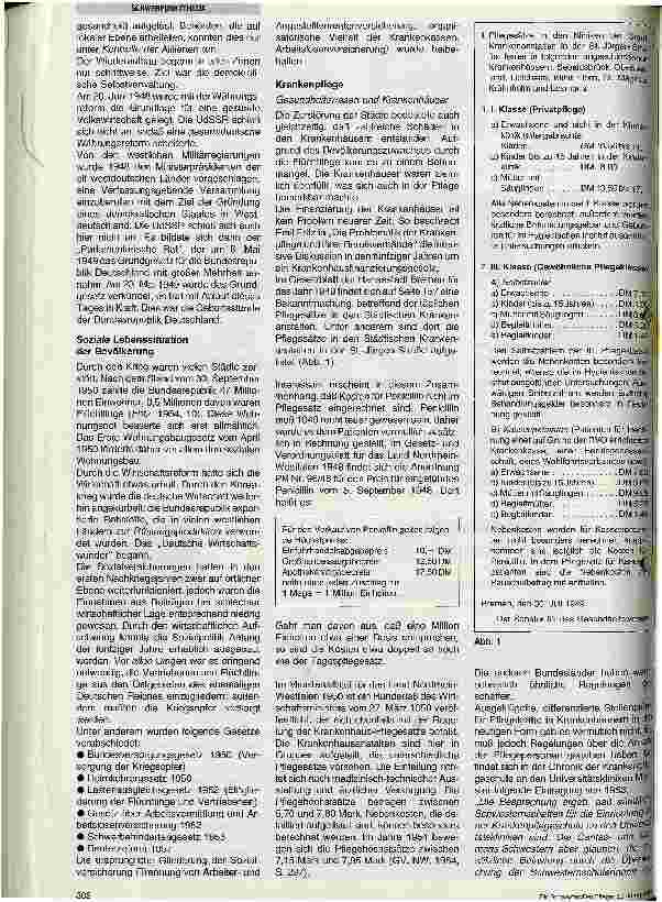 Vorschauseite 2: Krankenpflege in den fünfziger Jahren Zur Geschichte der Krankenpflege