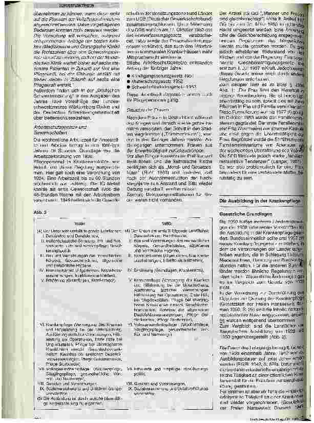 Vorschauseite 3: Krankenpflege in den fünfziger Jahren Zur Geschichte der Krankenpflege