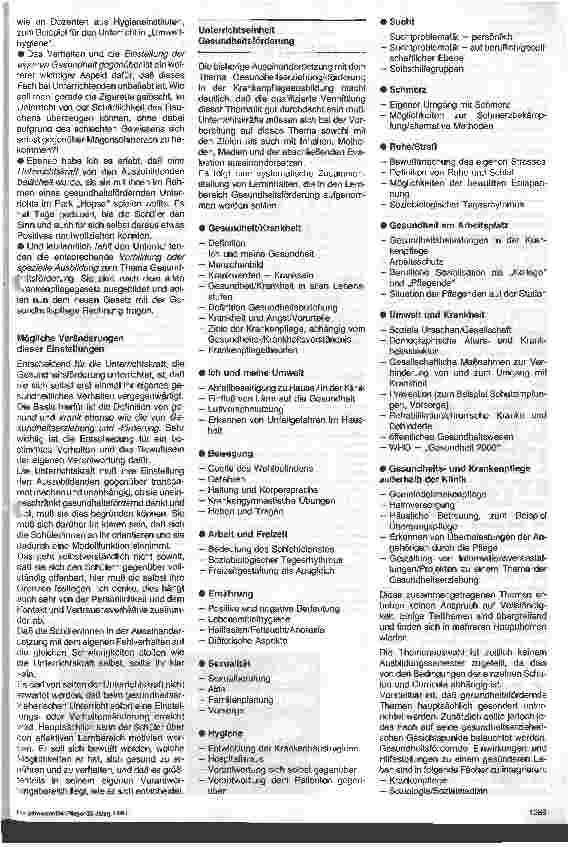 Vorschauseite 2: Gesundheitsförderung in der Krankenpflege Gedanken zur Ausbildung - 2. Teil