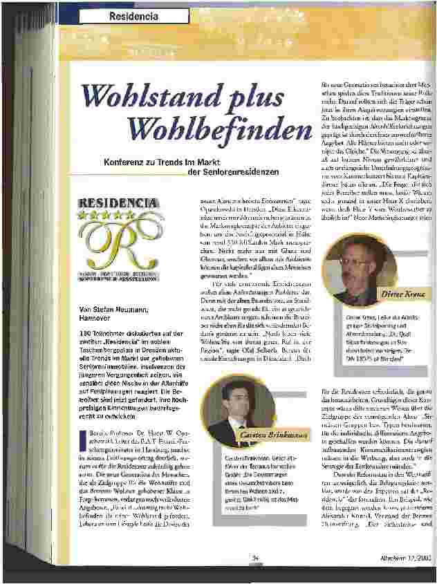 Vorschauseite 1: Wohlstand plus Wohlbefinden