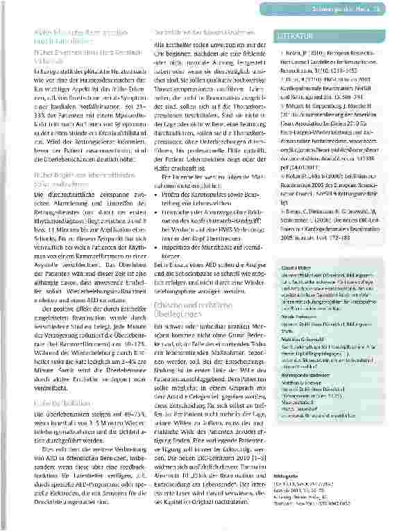 Vorschauseite 6: GUIDELINESDie neuen ERC-Leitlinien zur kardiopulmonalen Reanimation 2010 - Teil I