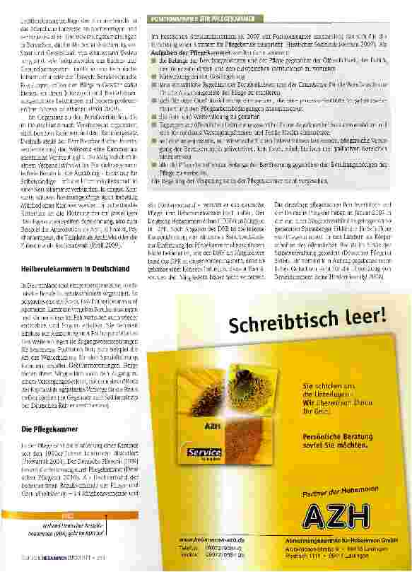 Vorschauseite 2: Eine Berufskammer auch für Hebammen?