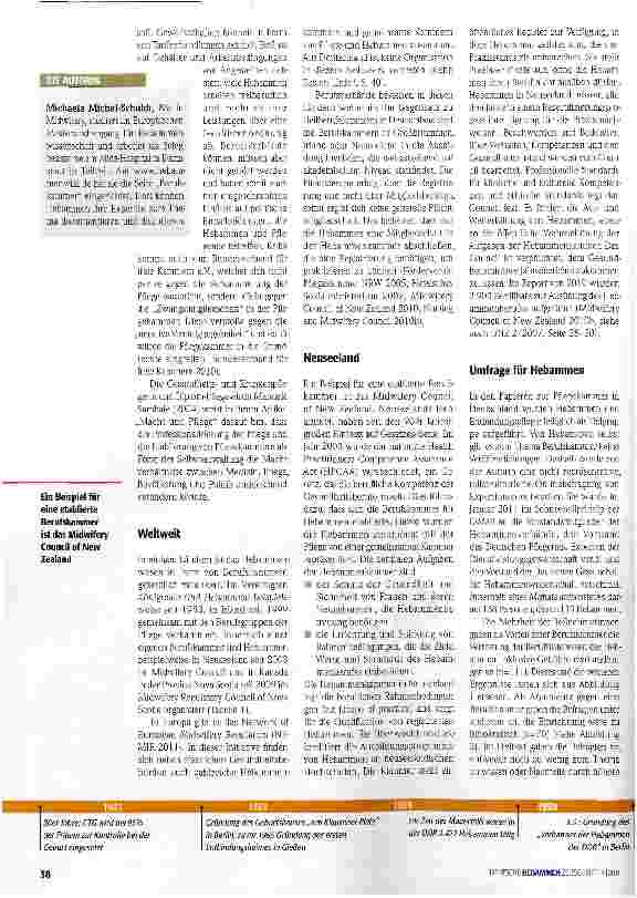 Vorschauseite 4: Eine Berufskammer auch für Hebammen?