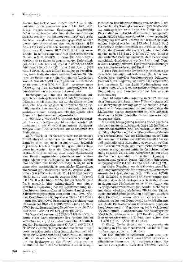 Vorschauseite 2: Rechtsanspruch des Personalrats auf Rücknahme einer vollzogenen Maßnahme