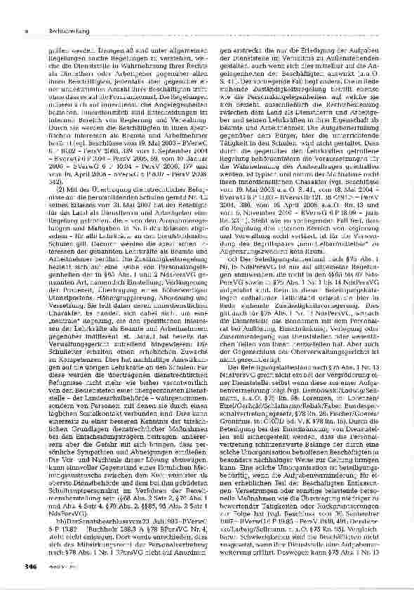Vorschauseite 4: Rechtsanspruch des Personalrats auf Rücknahme einer vollzogenen Maßnahme