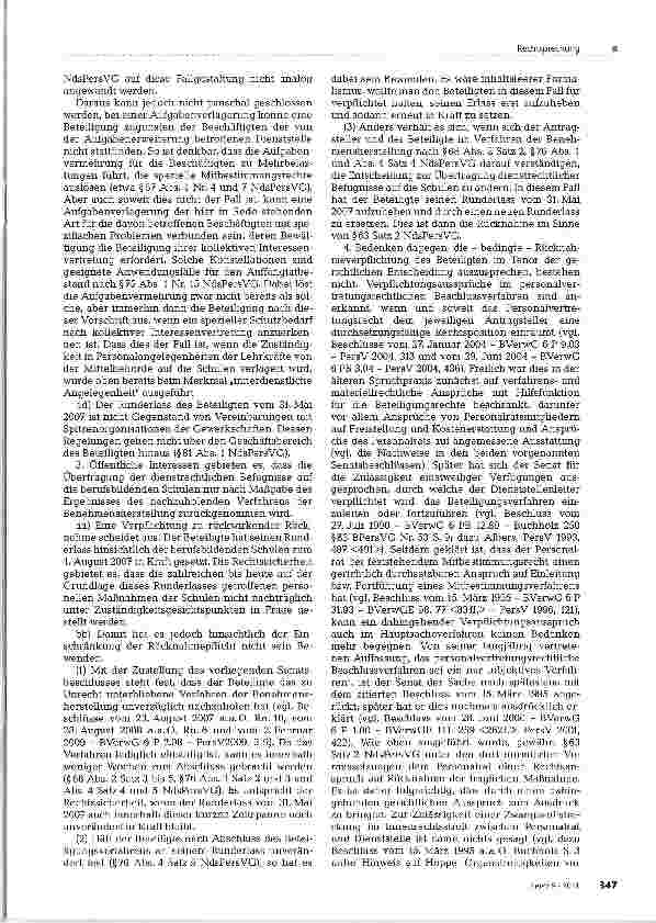 Vorschauseite 5: Rechtsanspruch des Personalrats auf Rücknahme einer vollzogenen Maßnahme