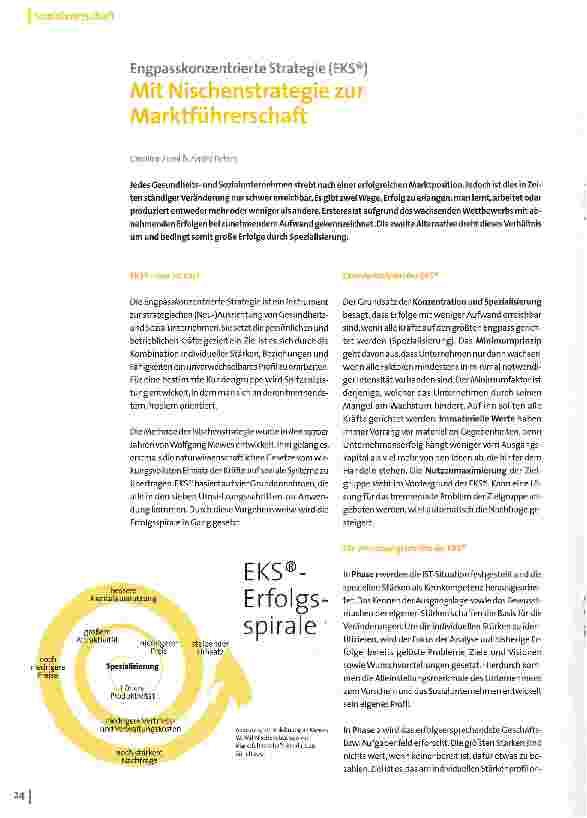 Vorschauseite 1: Mit Nischenstrategie zur Marktführerschaft