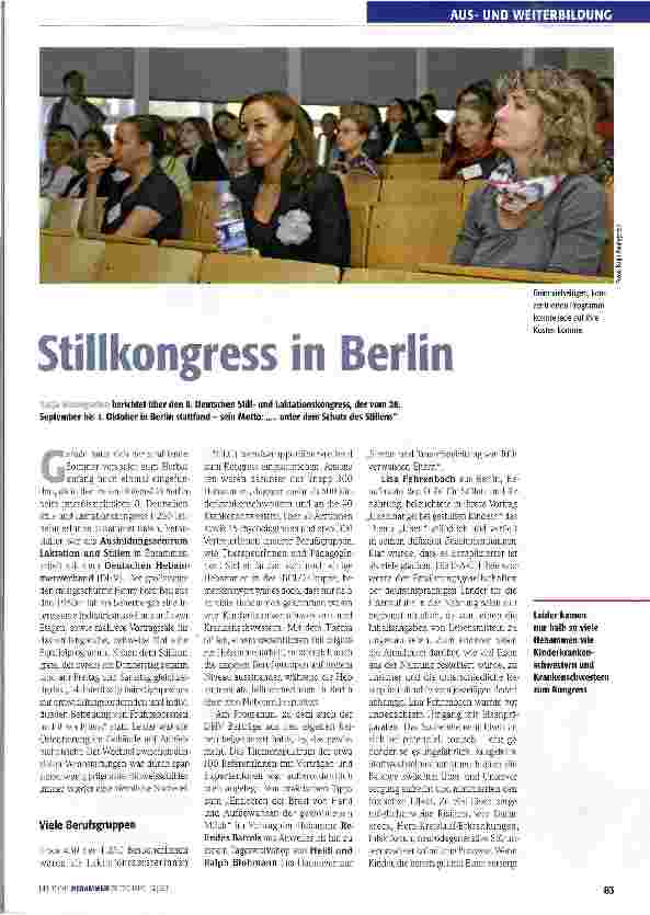 Vorschauseite 1: Stillkongress in Berlin