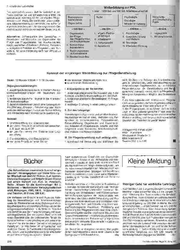 Vorschauseite 2: Einjährige Kurse ohne Praktikum im WKA Mannheim